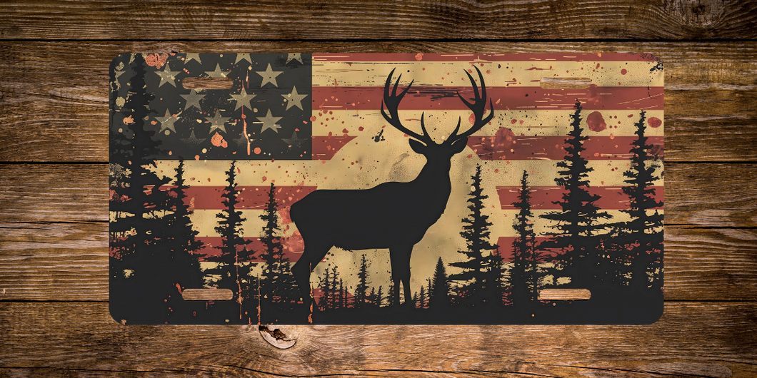 Deer Flag Plate