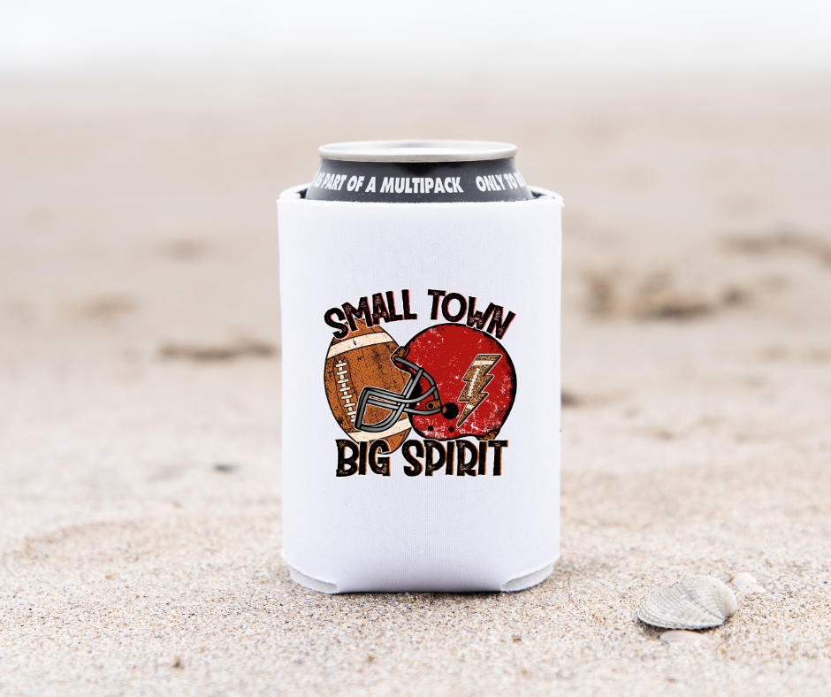 Small Town Big Spirit Can Cooler